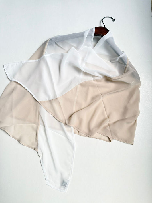 Duo Chiffon tuck’n scarf.