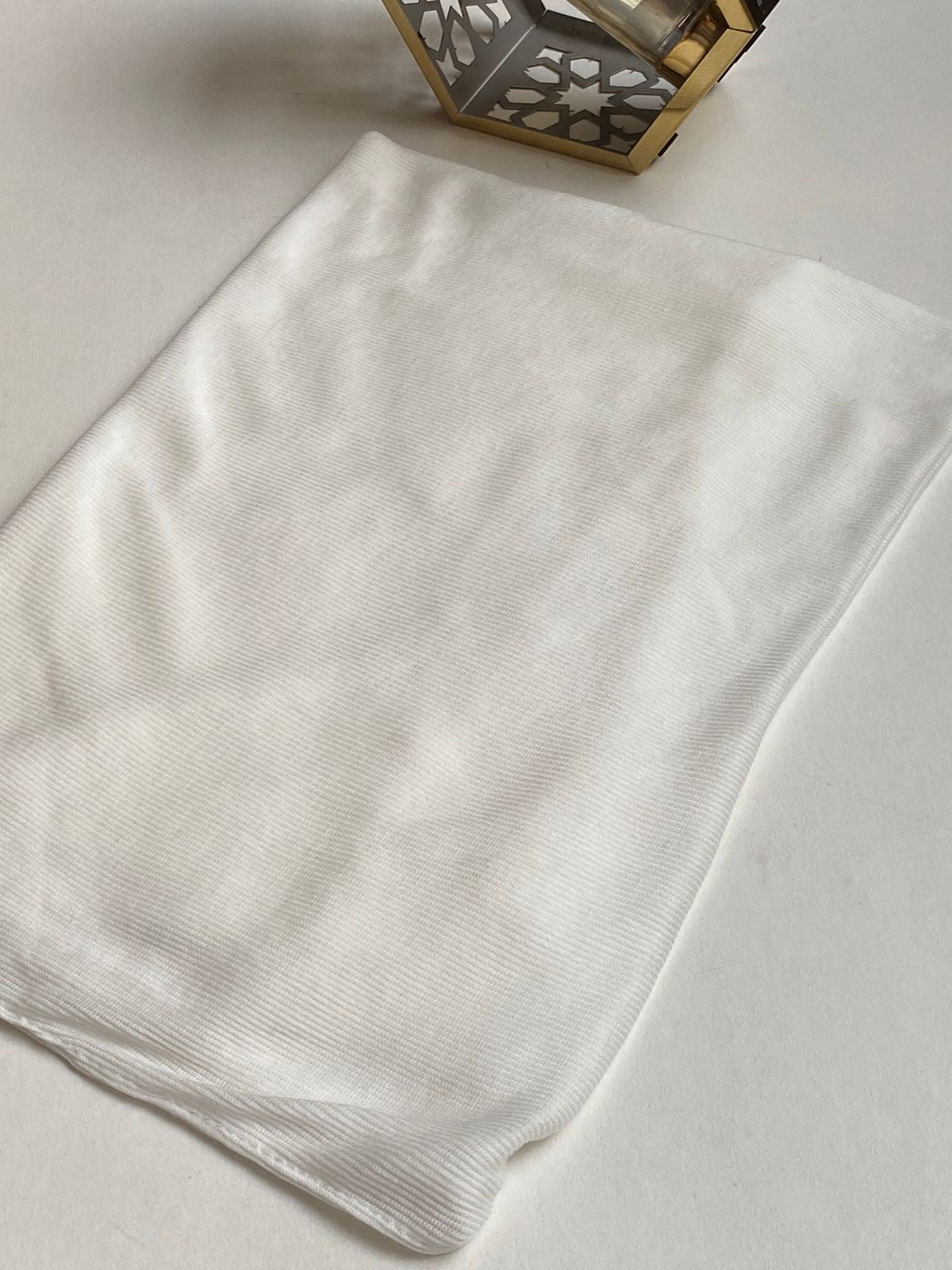 Ribbed cotton lycra scarf