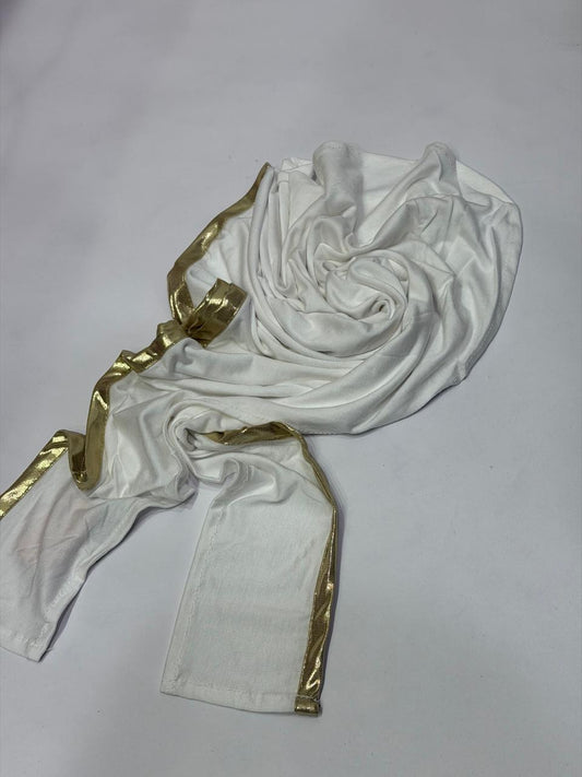 Shima scarf gold/ off white