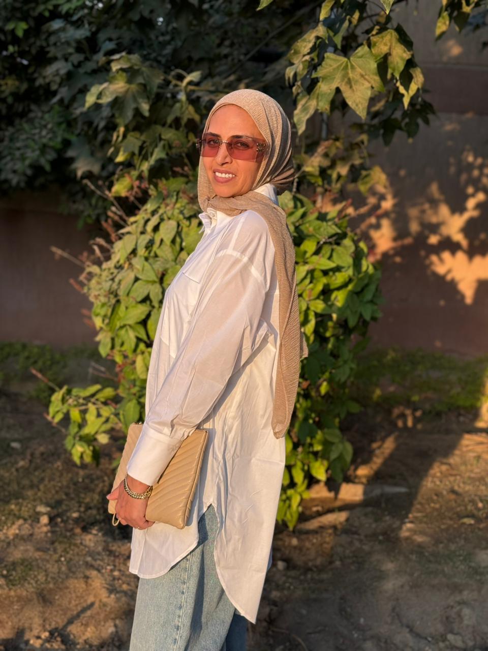 Oversized white shirt