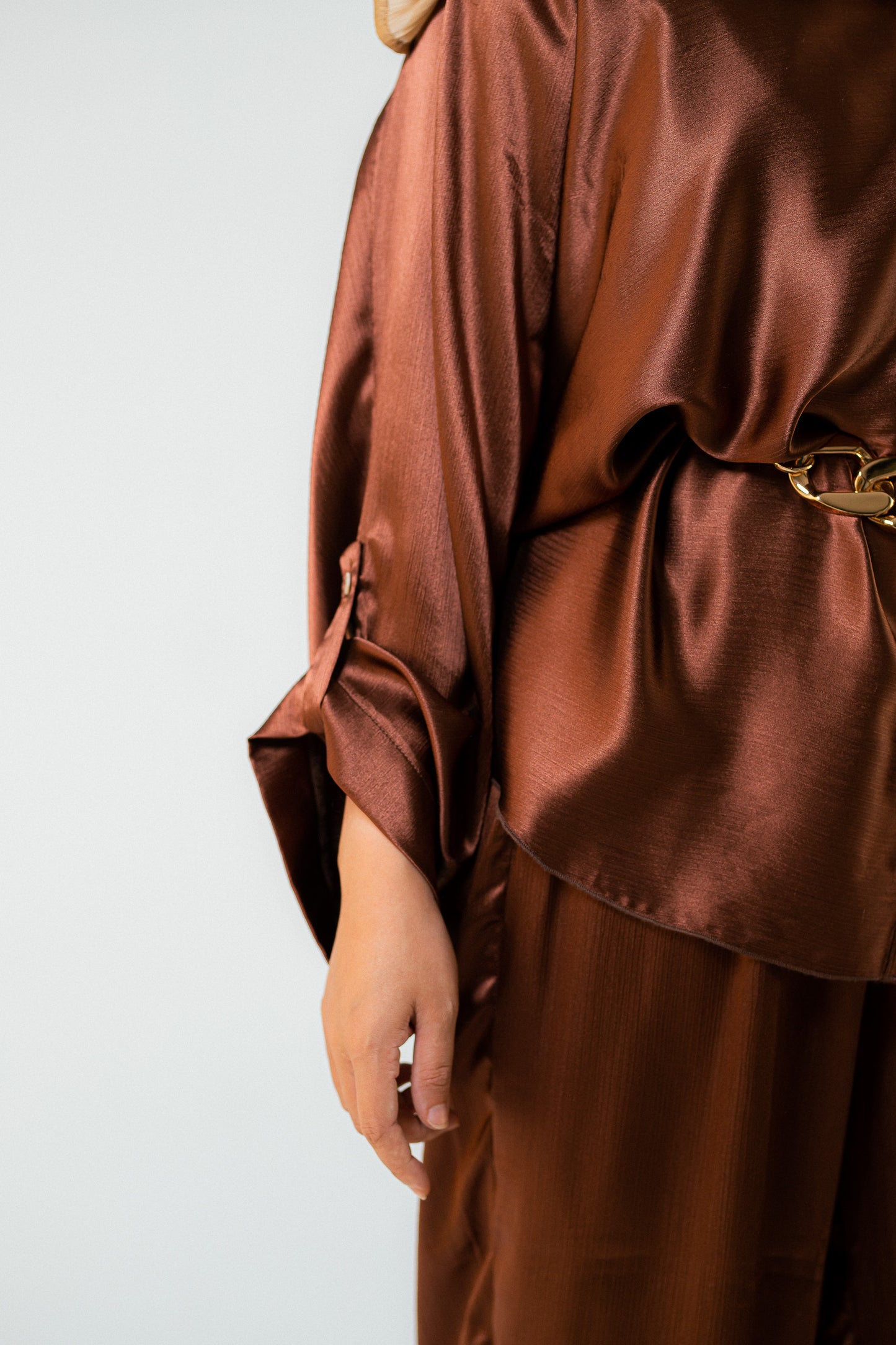 Copper satin set.