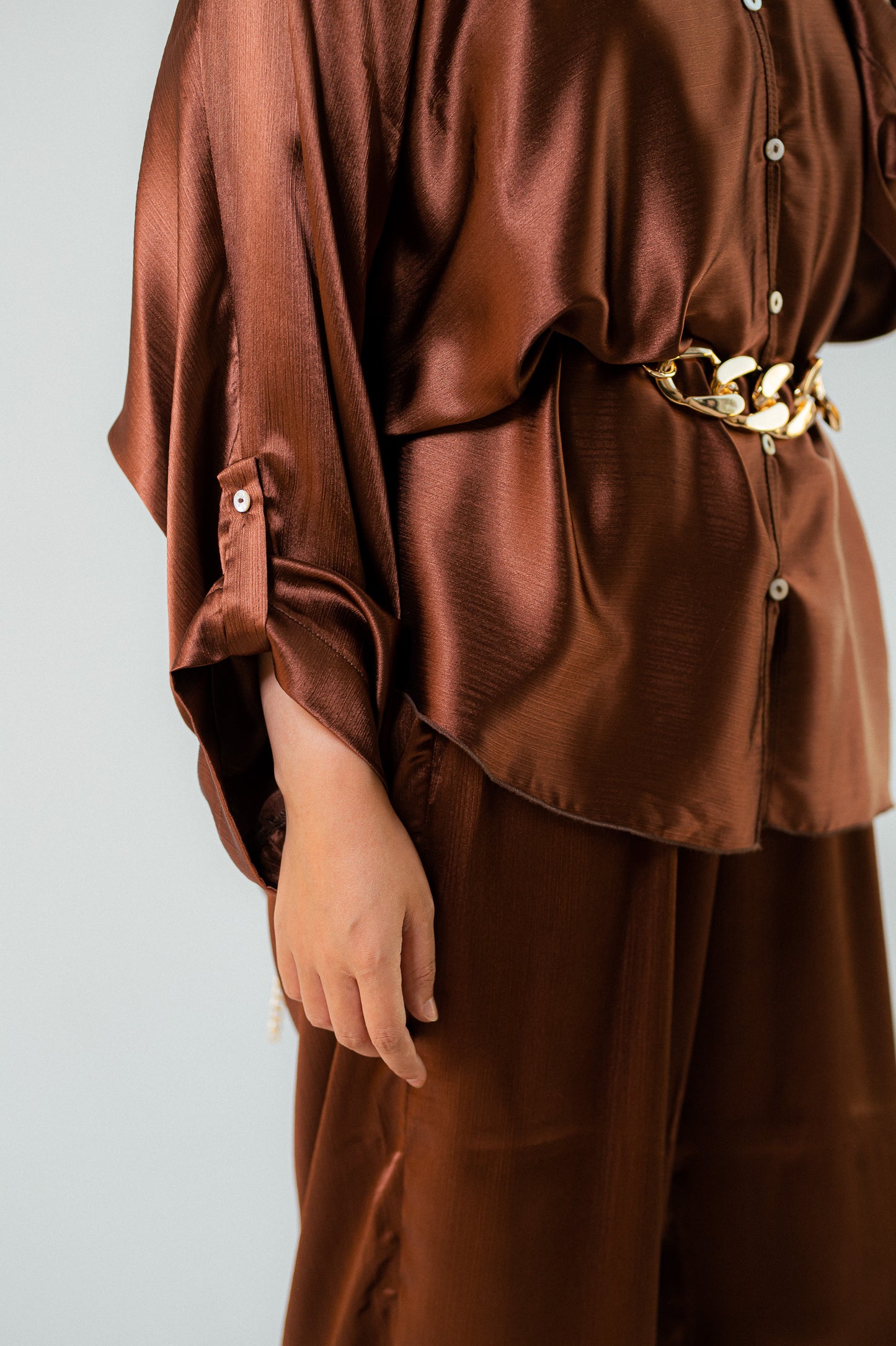 Copper satin set.
