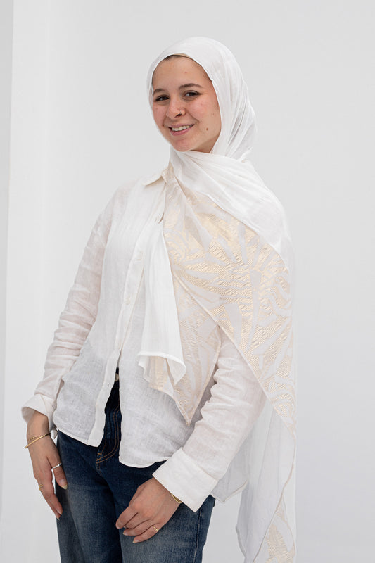 Goldea chiffon scarf