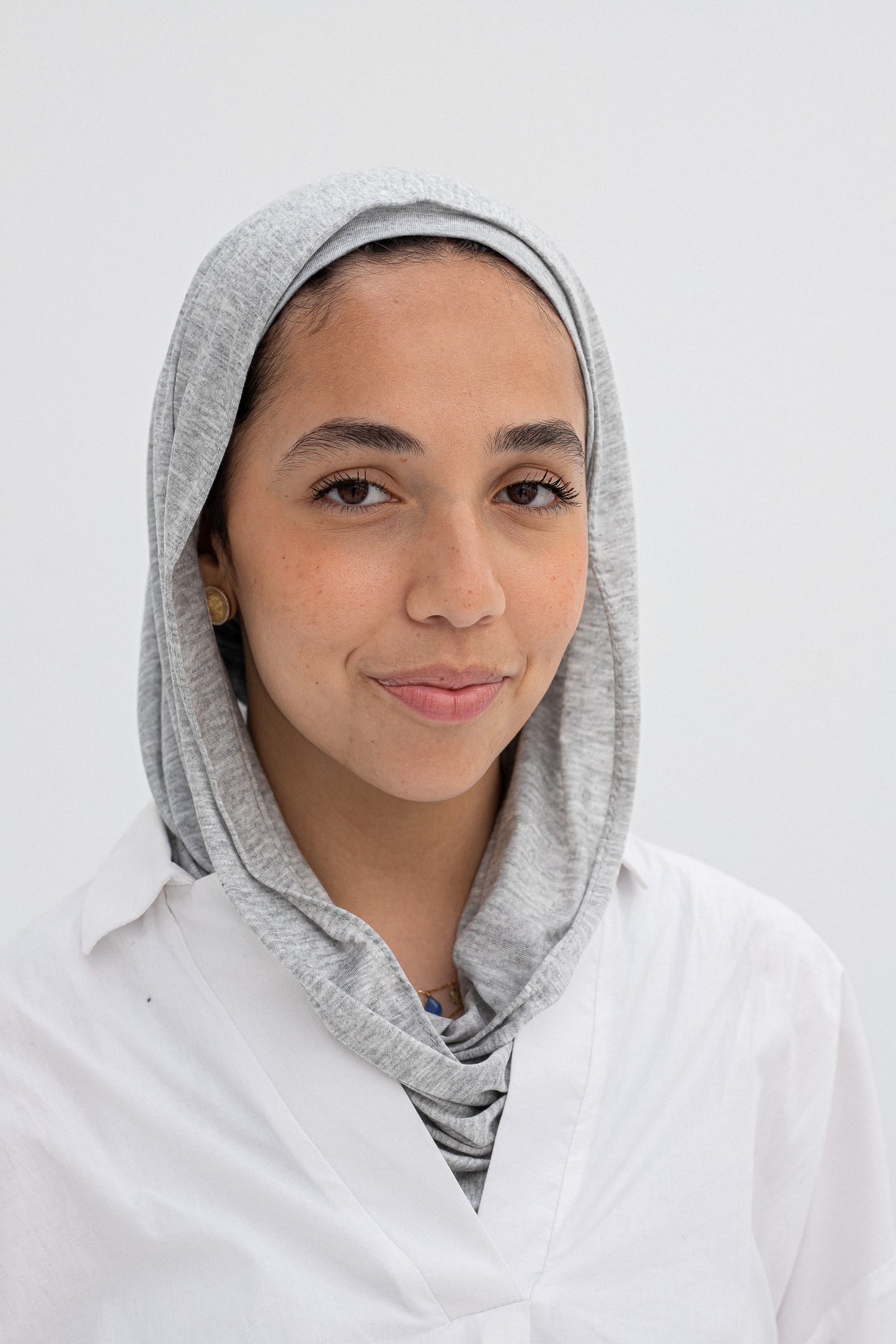 Light grey jeans scarf