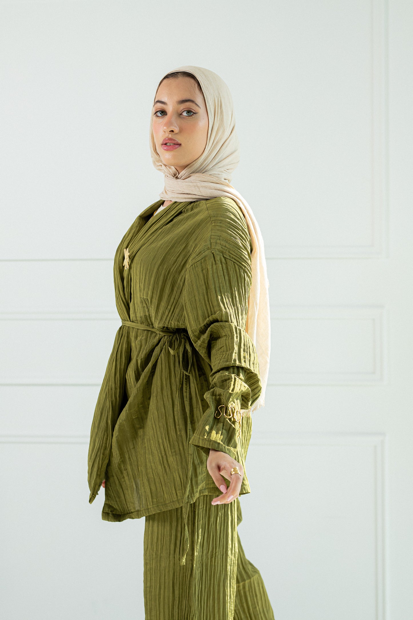 Olivette satin set
