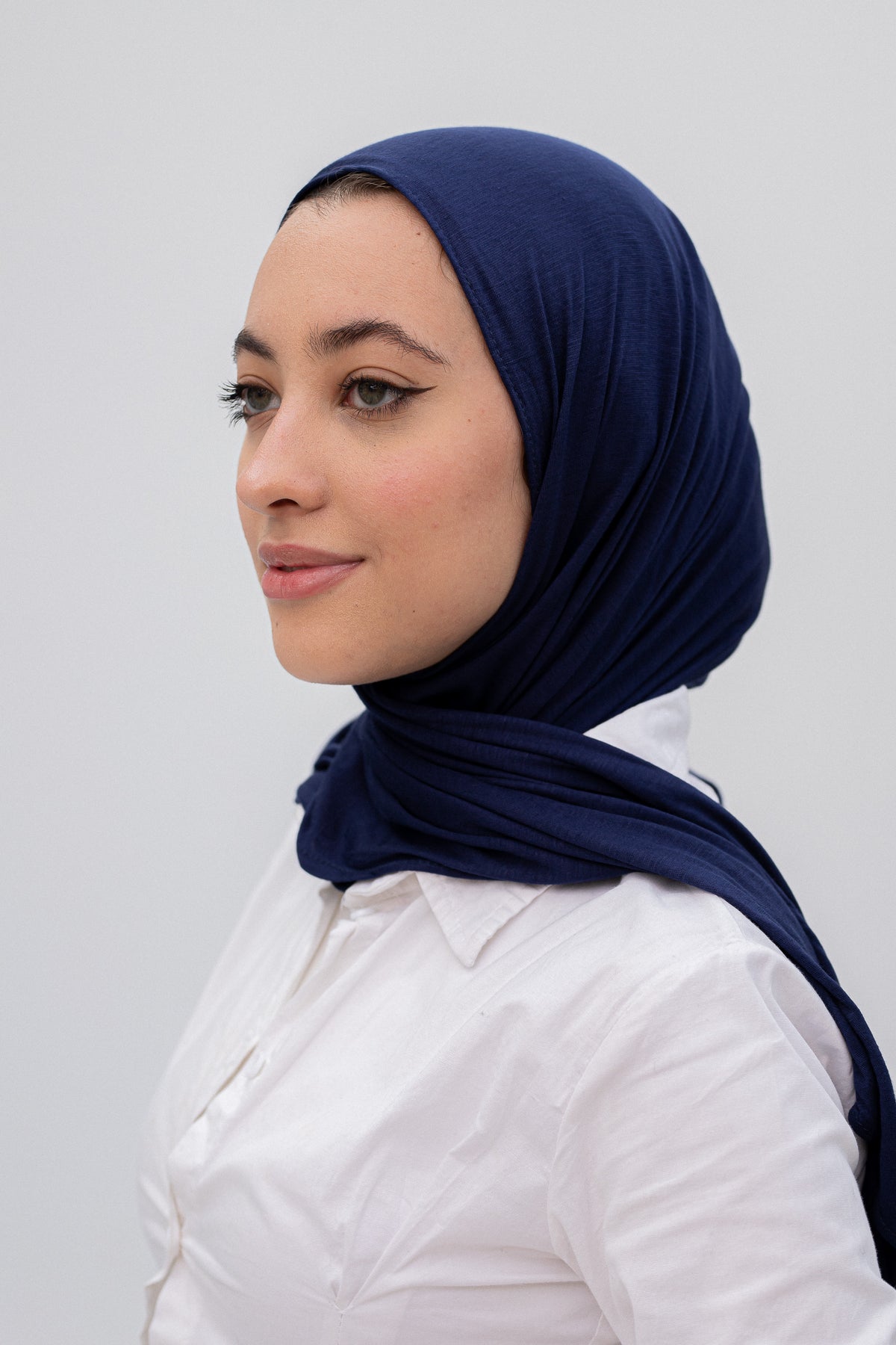 Navy blue slipon scarf