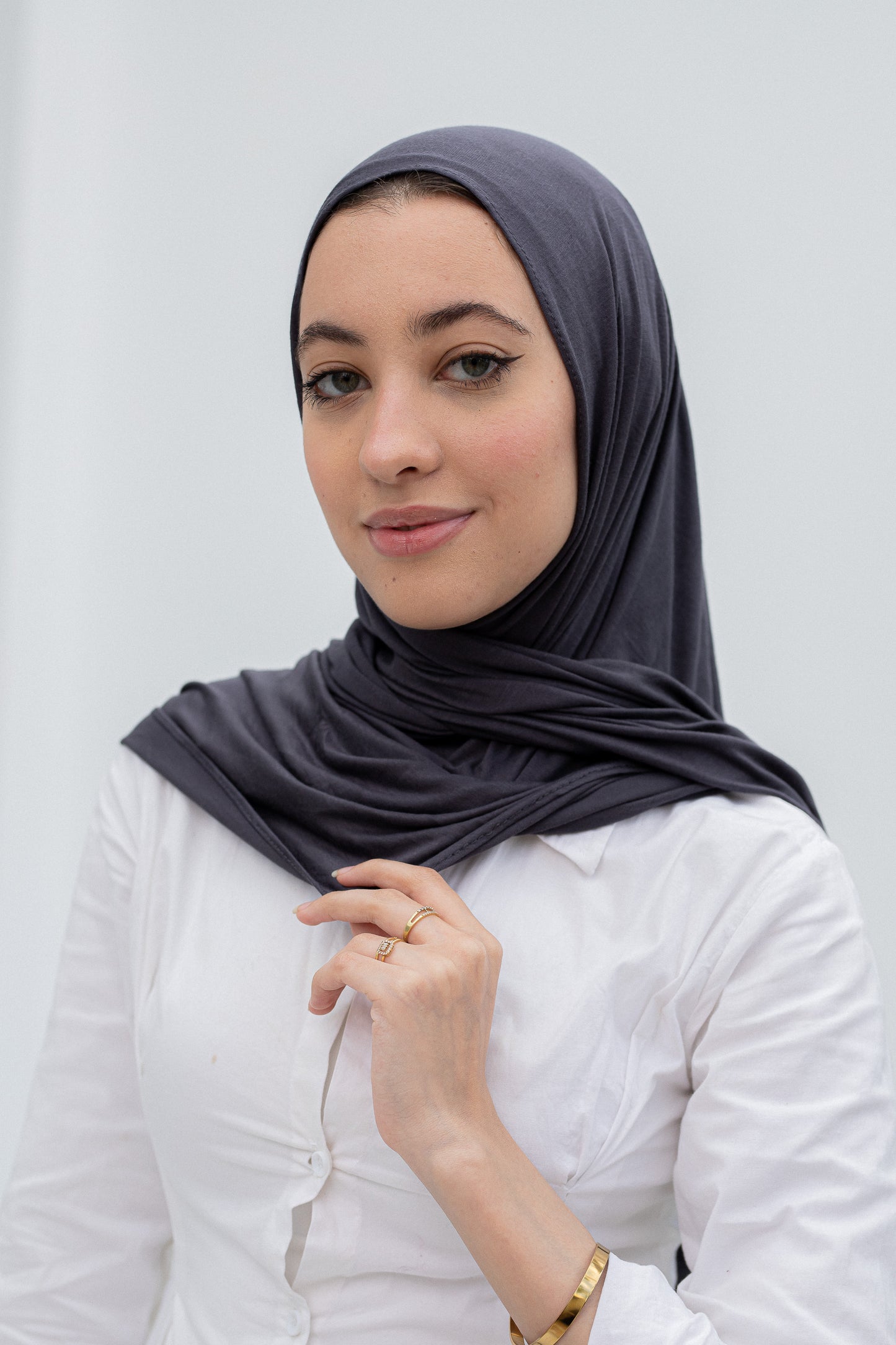 Black slipon scarf