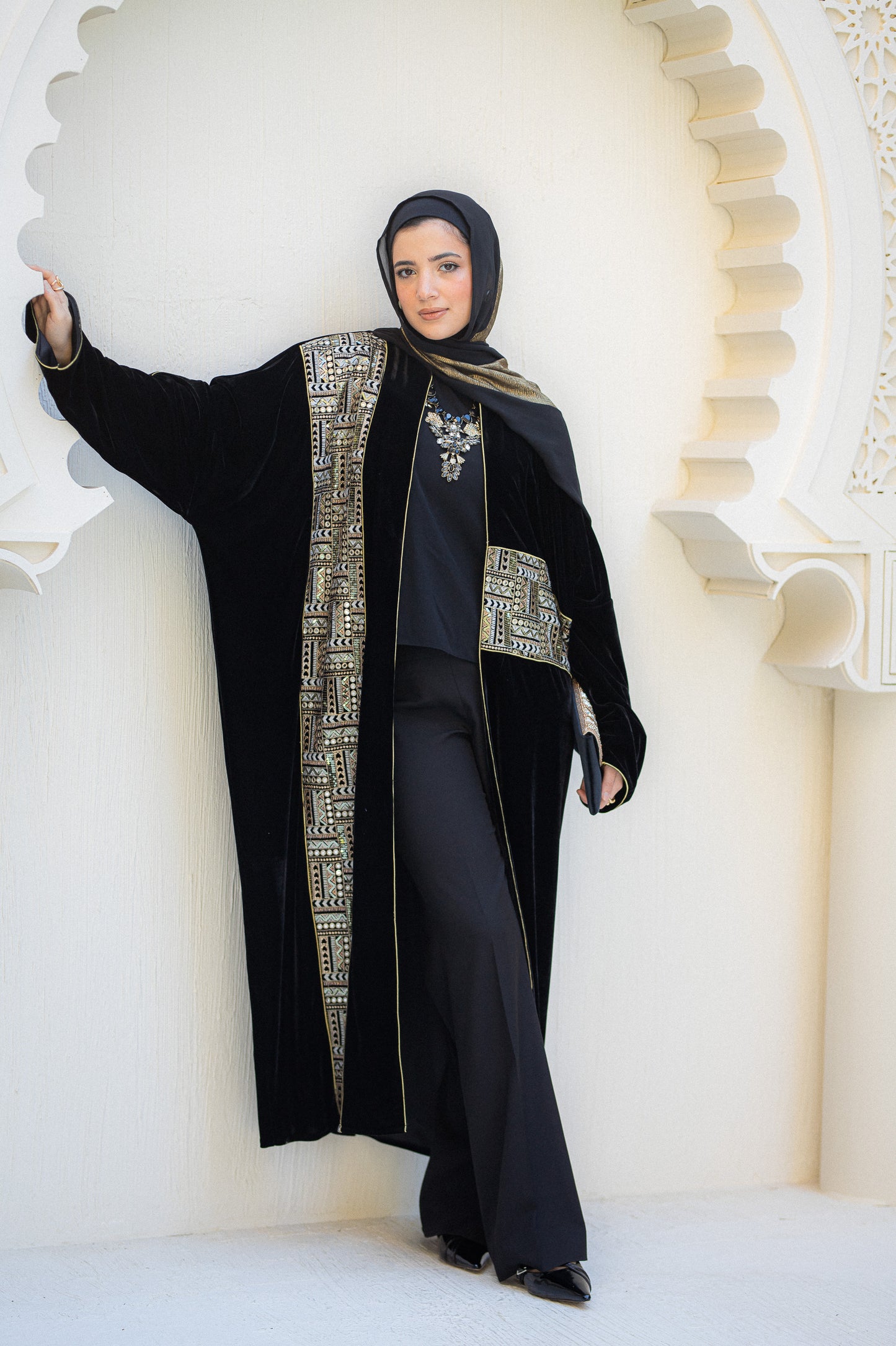 Shaghaf velvet kaftan شَغف