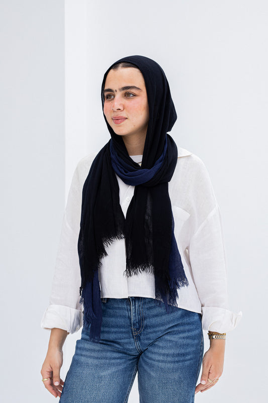 Gradia scarf/blue&blacl