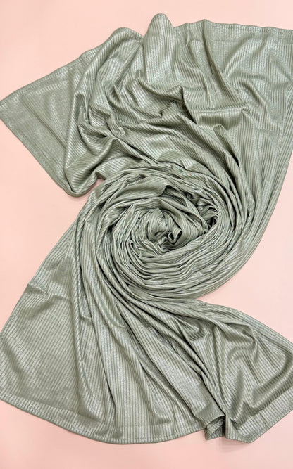 Stripped metallic scarf