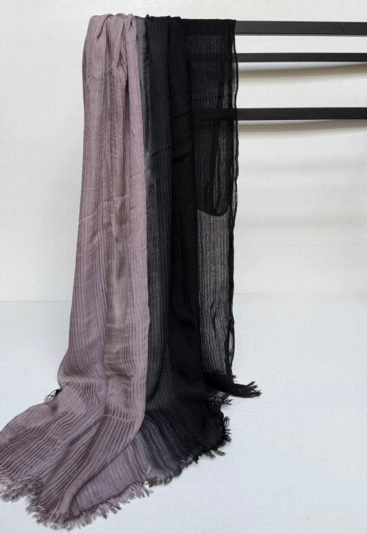 Ombre feather loom scarf.