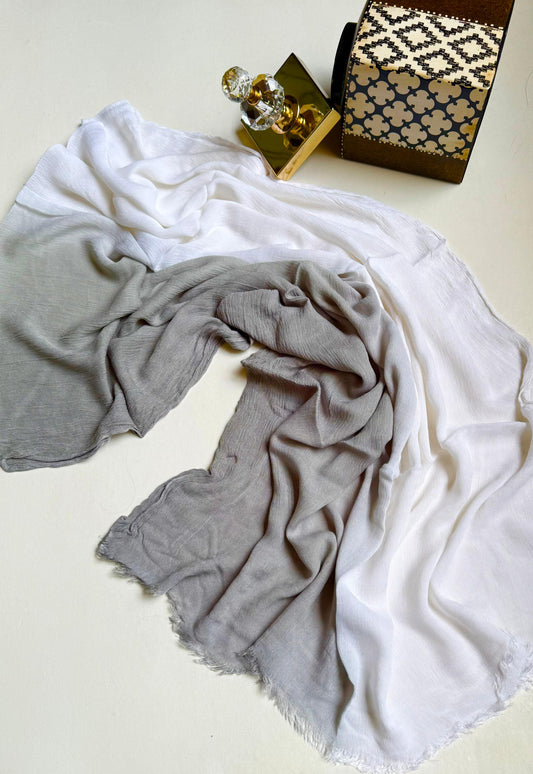 Ombre linen scarf.
