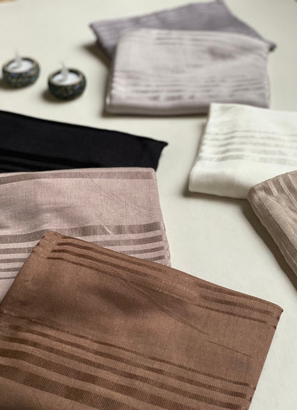 Stripped cotton lycra scarf