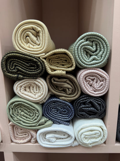 Stripped metallic scarf
