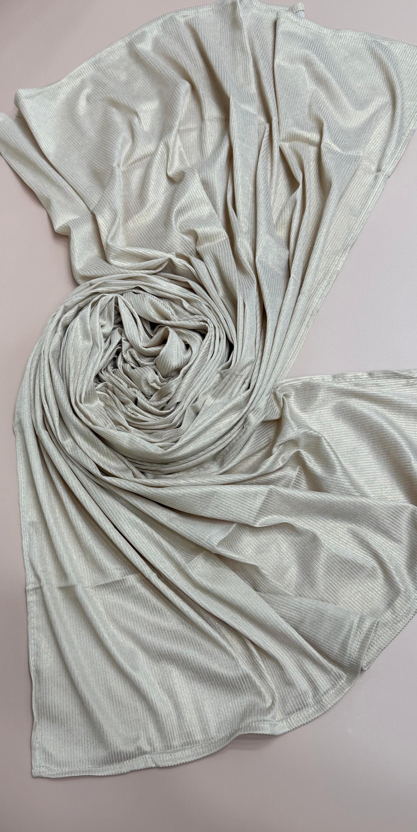 Stripped metallic scarf