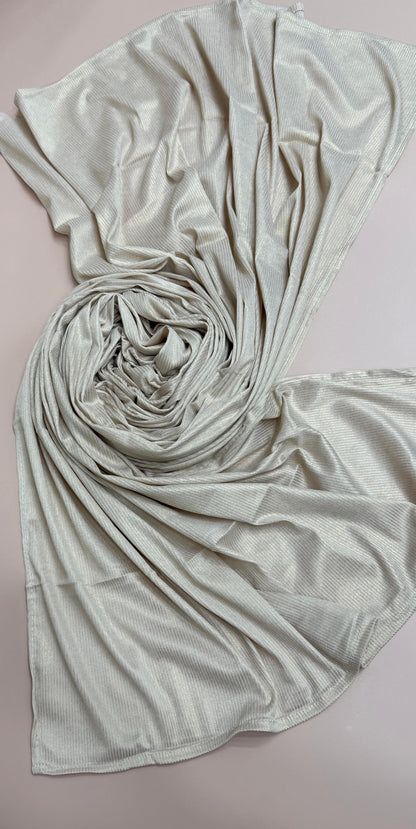 Stripped metallic scarf