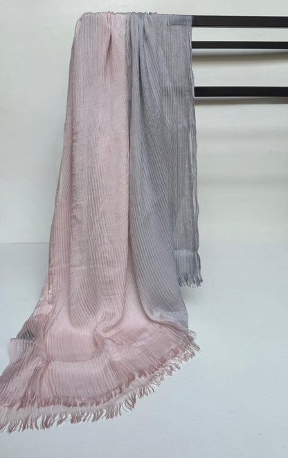 Ombre feather loom scarf.