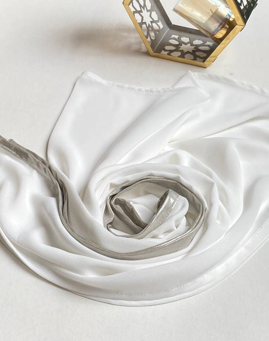 Offwhite twist chiffon