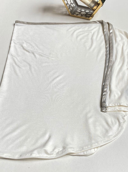 Shimmer cotton lycra tuck’n scarf.