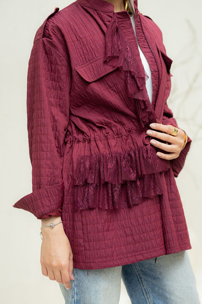 Ruffled lace jacket
