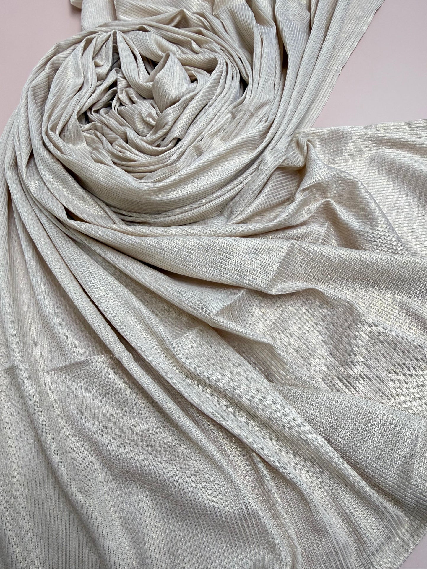 Stripped metallic scarf