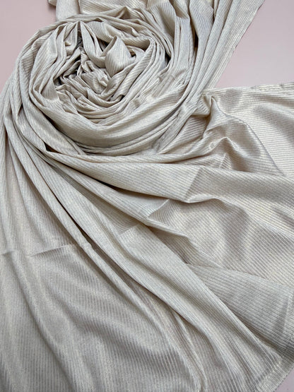 Stripped metallic scarf