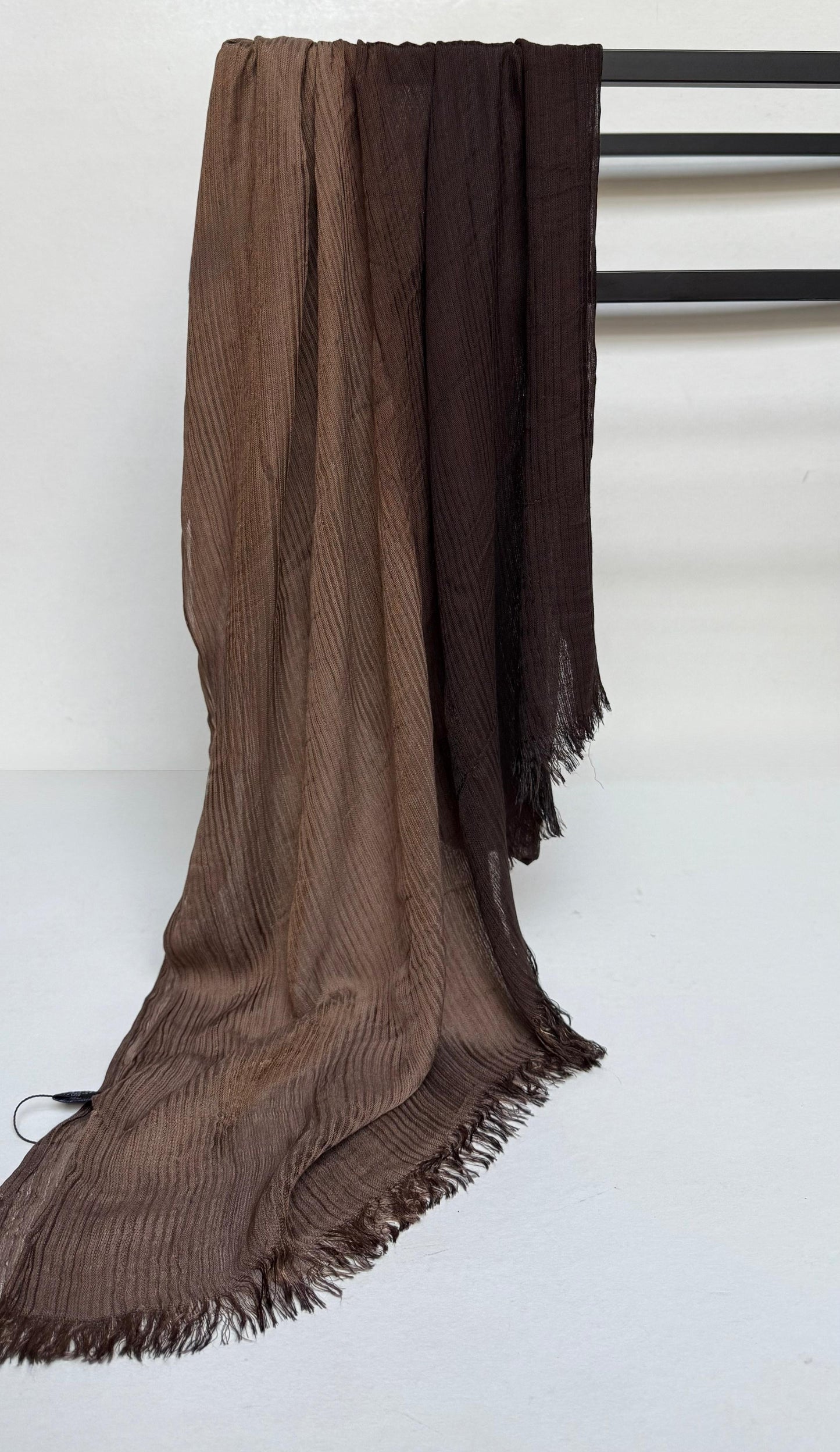 Ombre feather loom scarf.