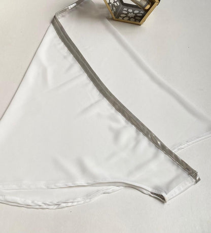 Offwhite twist chiffon with border
