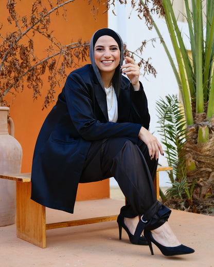 Satin chic cargo pants.