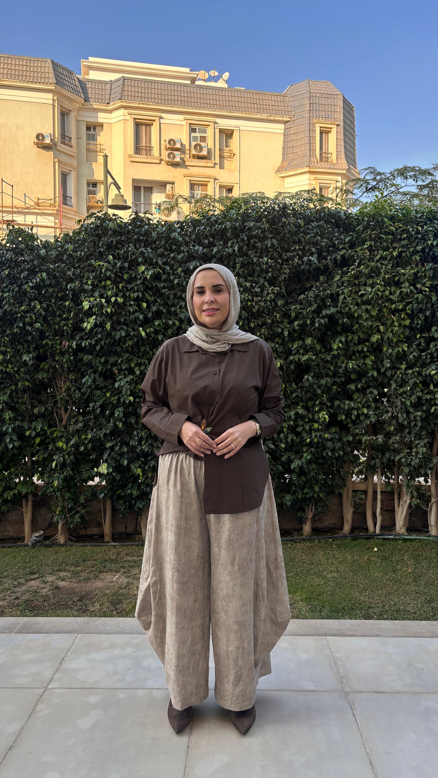 Signature wide pants.