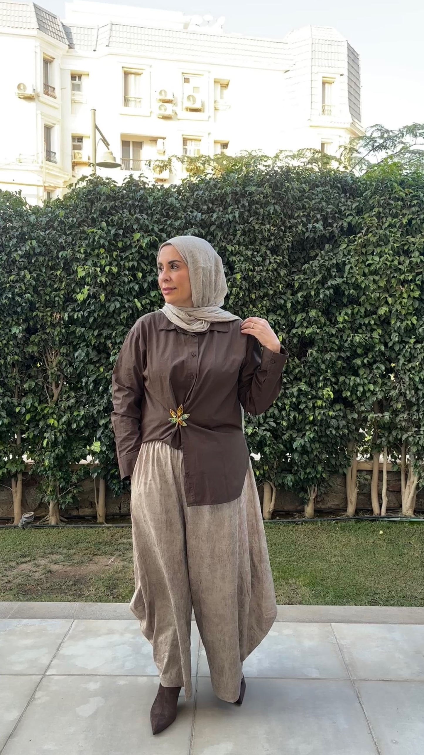 Signature wide pants.