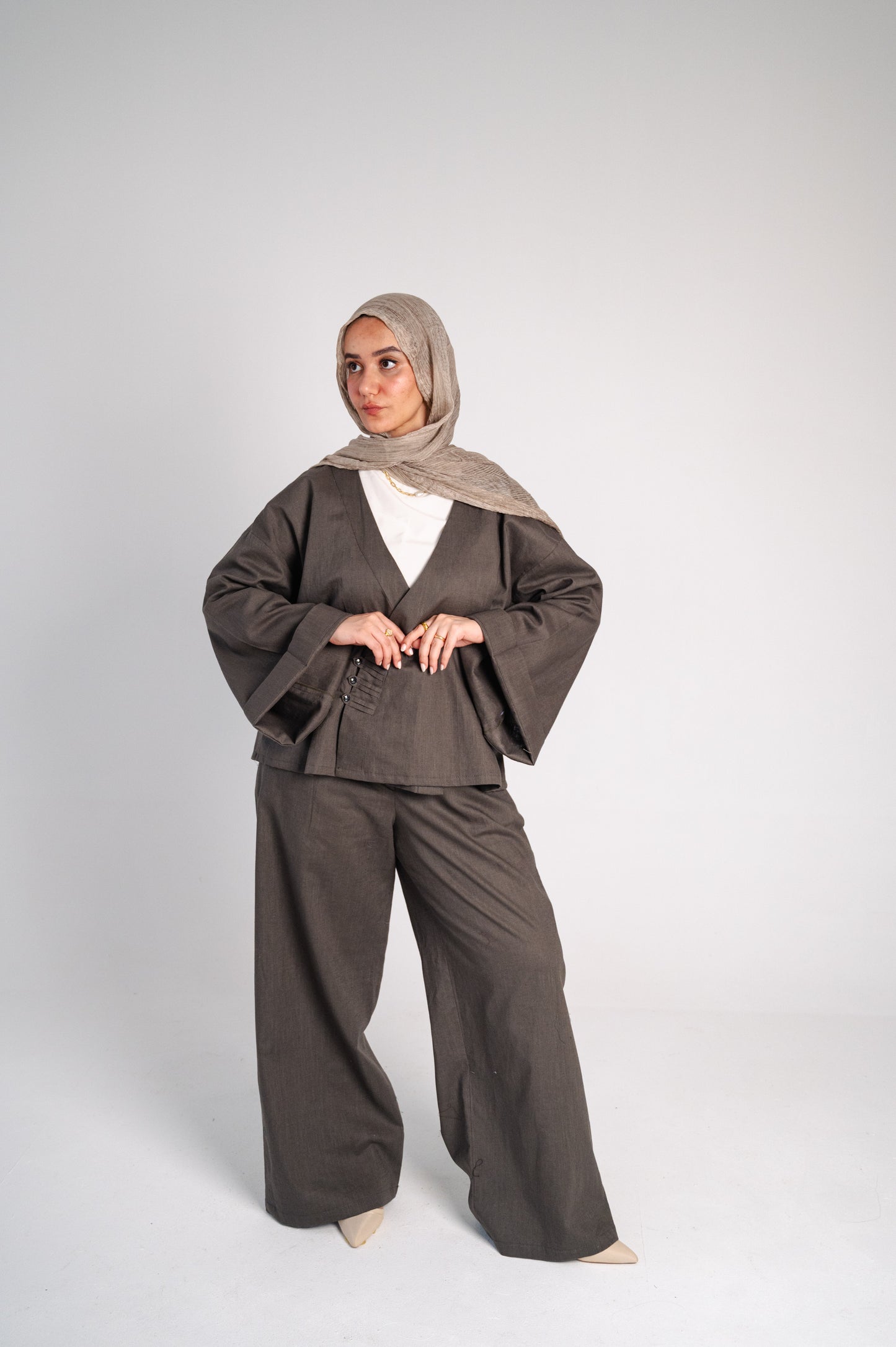 Linen celine set.