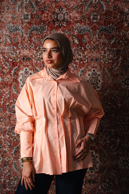 Sculpted poplin blouse