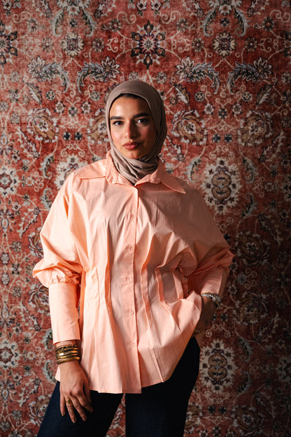 Sculpted poplin blouse