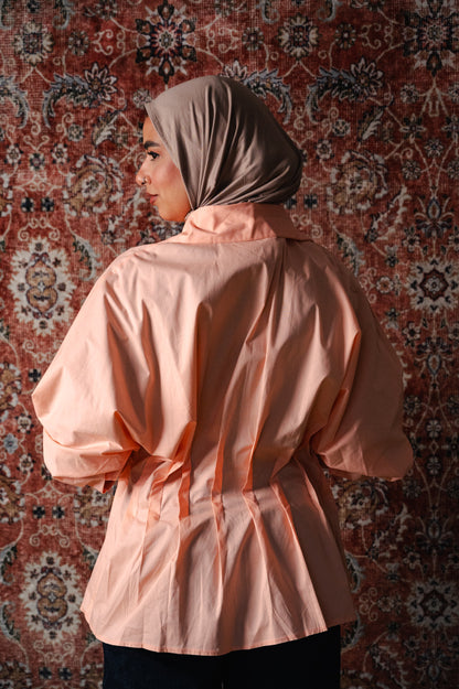Sculpted poplin blouse