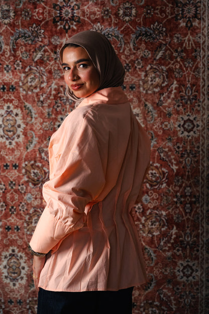 Sculpted poplin blouse