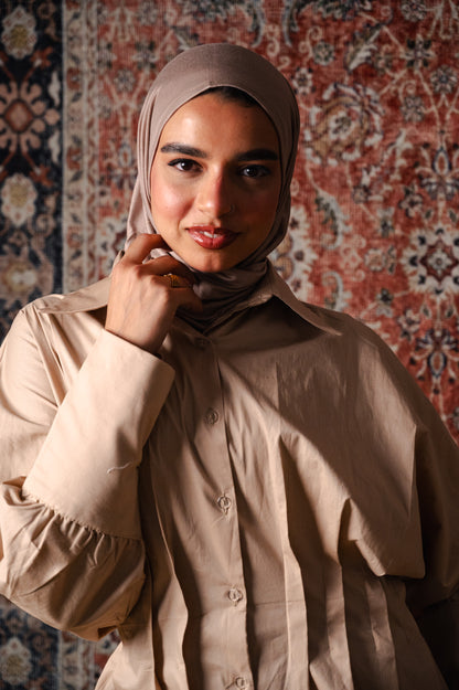 Sculpted poplin blouse