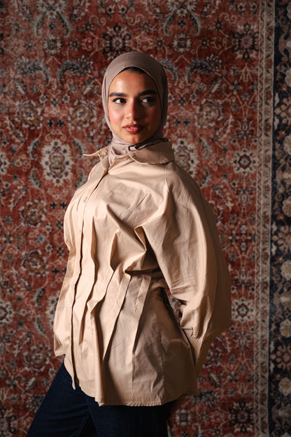 Sculpted poplin blouse