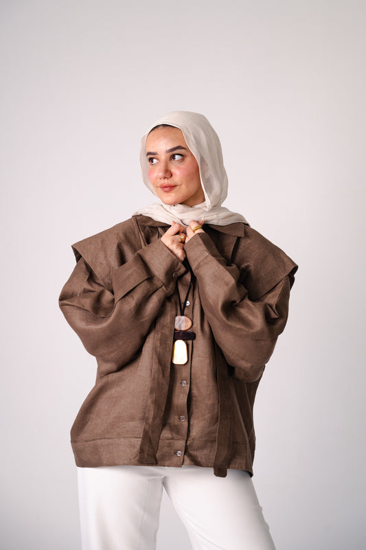 Sage Whisper-Pure Linen Shirt