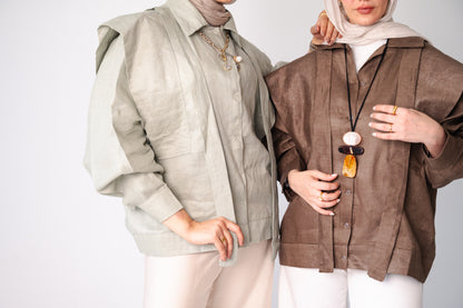 Sage Whisper-Pure Linen Shirt