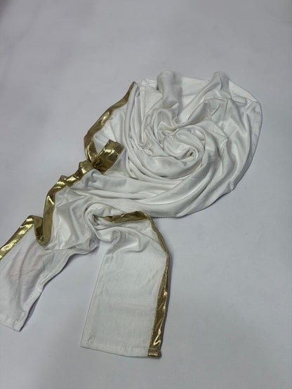 Shima scarf gold/ off white