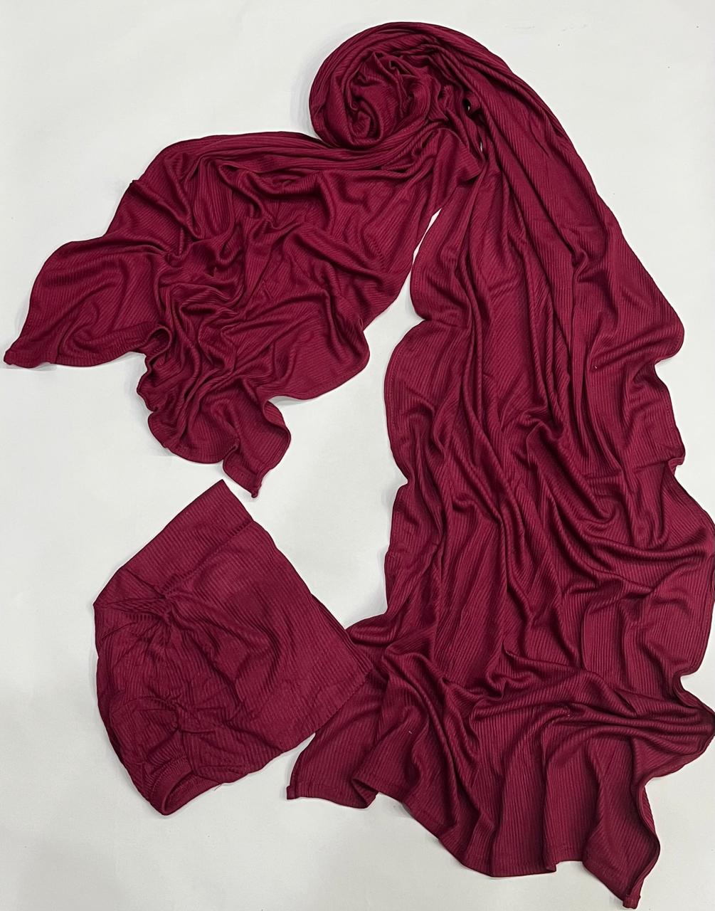 Orelia stripped cotton lycra scarf with matching bandana