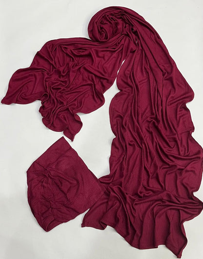 Orelia stripped cotton lycra scarf with matching bandana