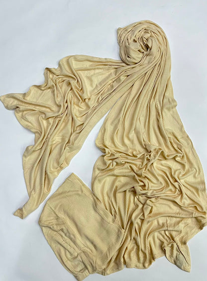 Orelia stripped cotton lycra scarf with matching bandana