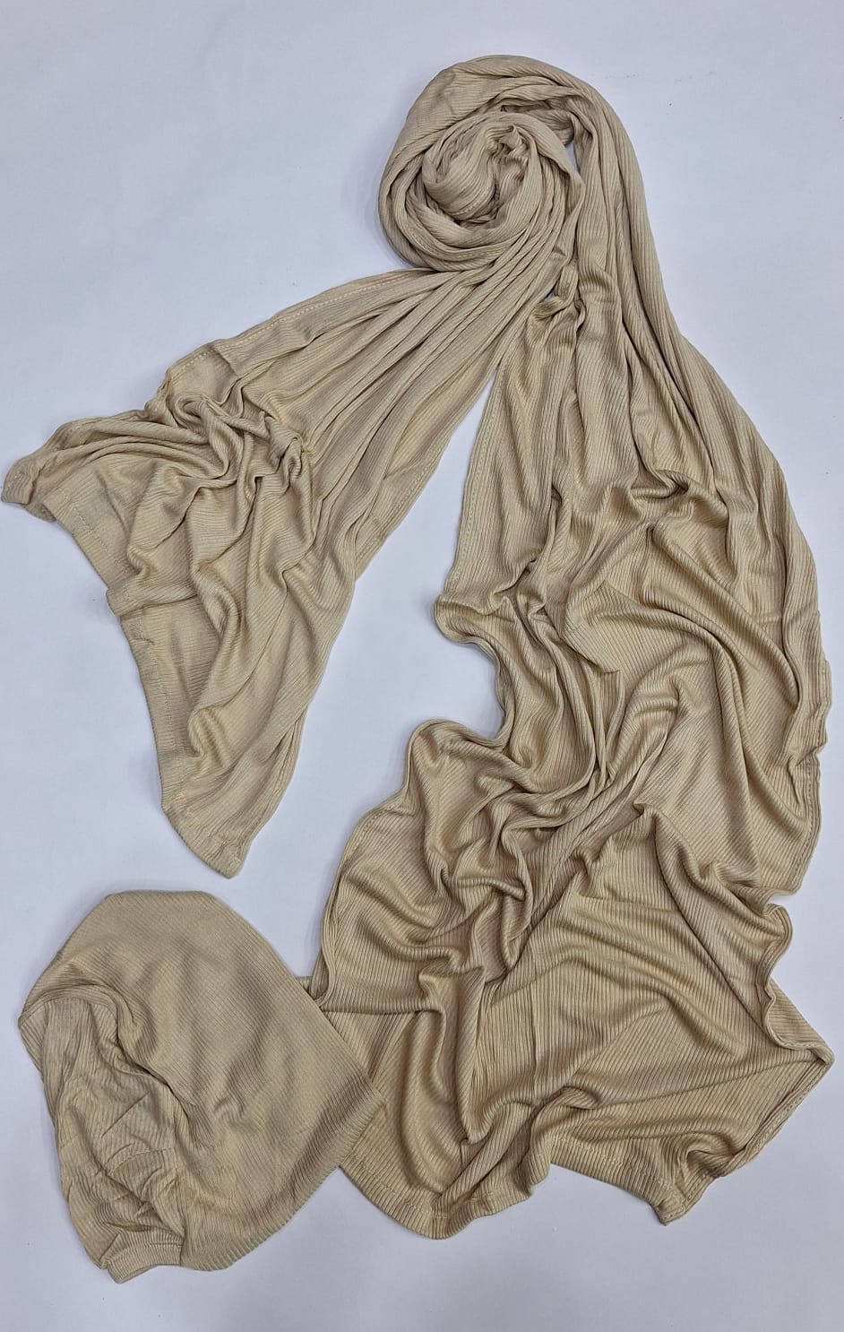 Orelia stripped cotton lycra scarf with matching bandana