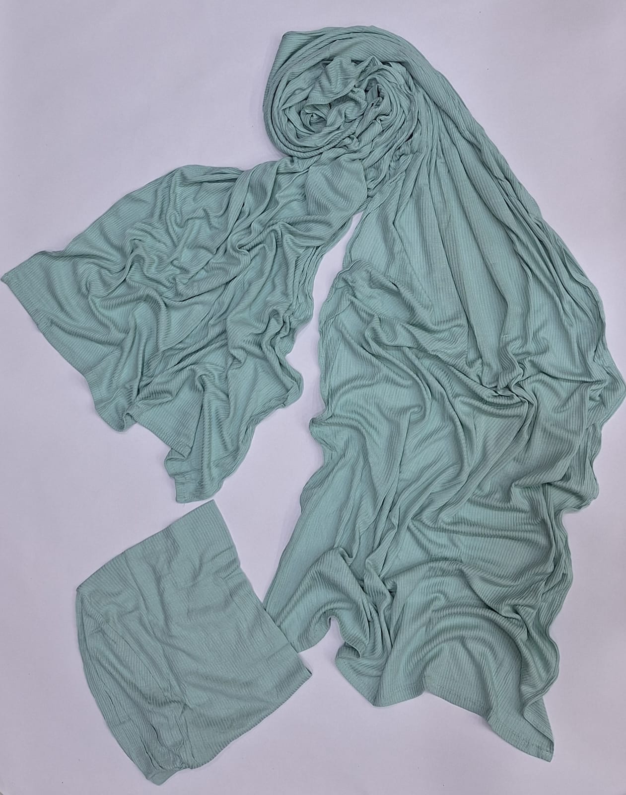 Orelia stripped cotton lycra scarf with matching bandana