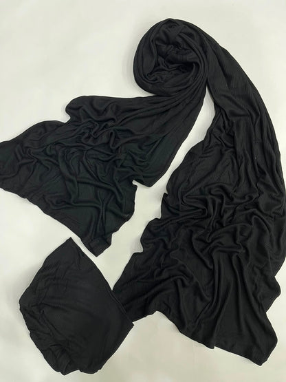 Orelia stripped cotton lycra scarf with matching bandana
