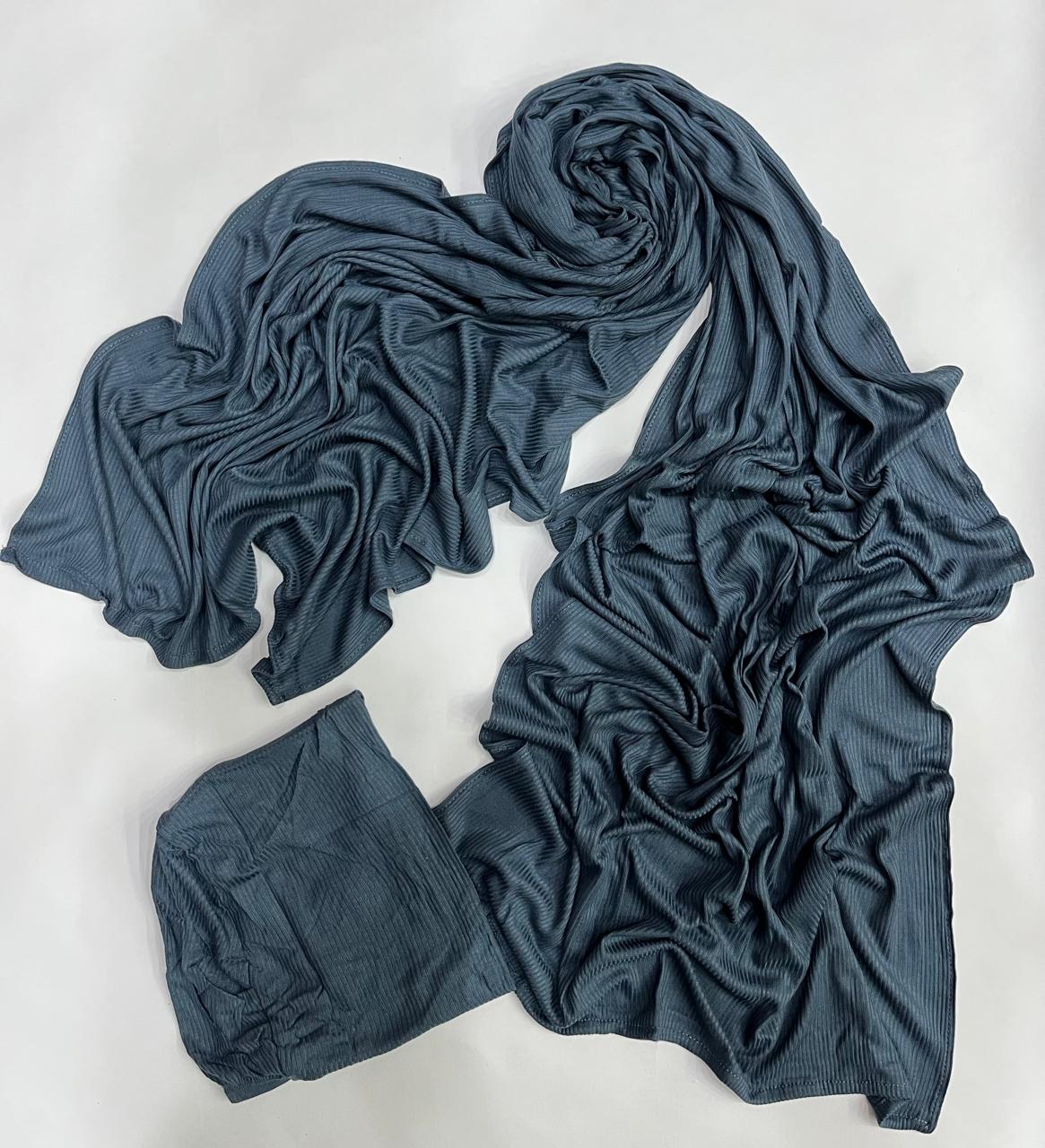 Orelia stripped cotton lycra scarf with matching bandana