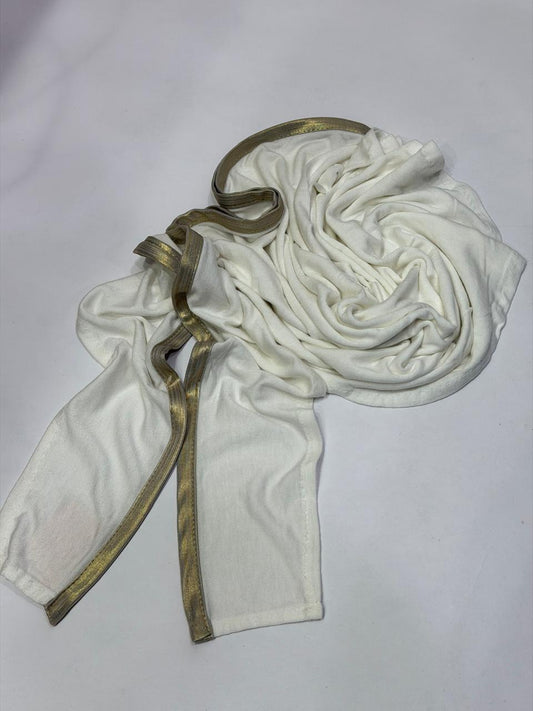 Shima scarf gold/ off white