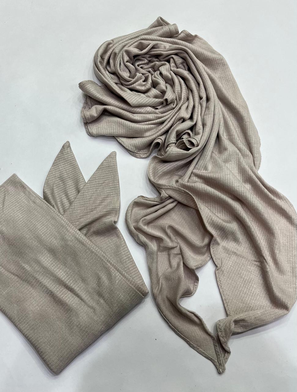 Stripped twist scarf with matching bandana